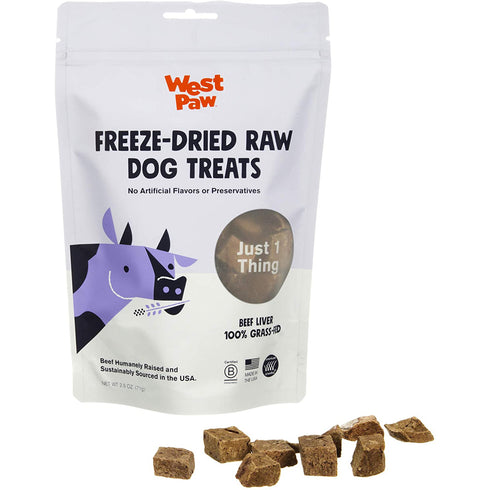 West Paw Freeze-Dried Raw All Natural Beef Liver Dog Treats 2.5oz - Poudre Pet and Feed Supply